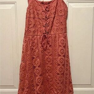 Aeropostale Strapless Terracotta Lace Dress